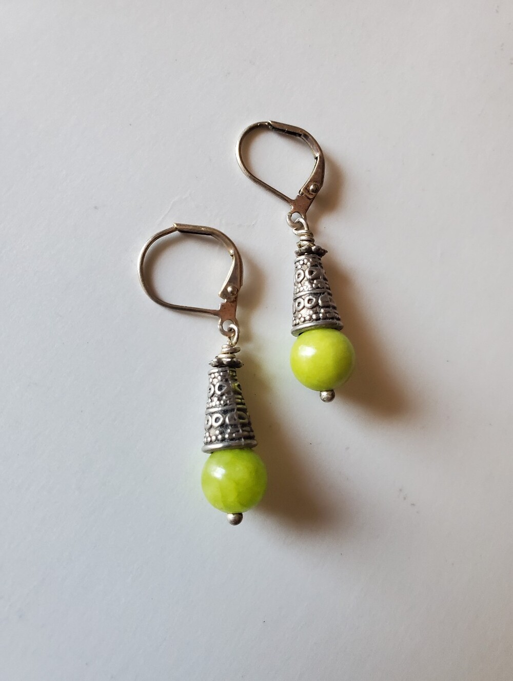 Vtg. Sterling Silver Serpentine Dangle Earrings